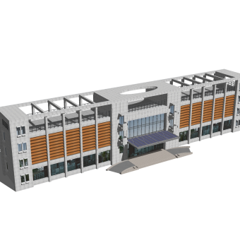 现代办公楼草图大师模型，办公楼sketchup模型免费下载