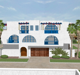 欧式别墅SU模型，别墅SKP模型下载