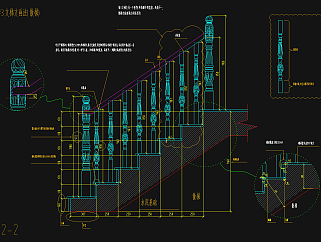 旋转楼梯CAD大样节点图库，旋转楼梯CAD施工图纸下载
