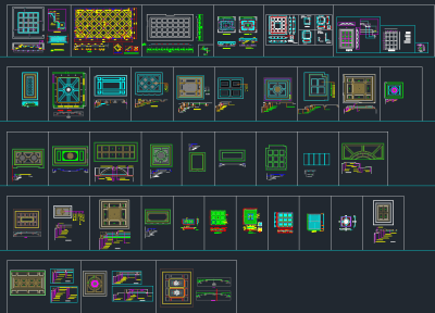 整木定制天花吊顶CAD图库，吊顶CAD施工图纸下载