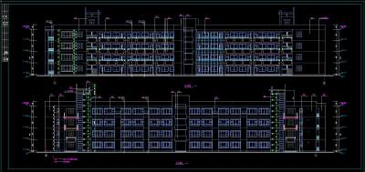 西安某大学教学楼全套建筑图施工图CAD图纸