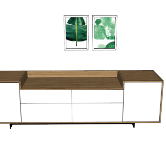 极简电视柜草图模型，电视柜草图模型sketchup下载