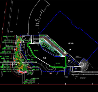 酒店景观工程施工图，酒店CAD工程规划方案