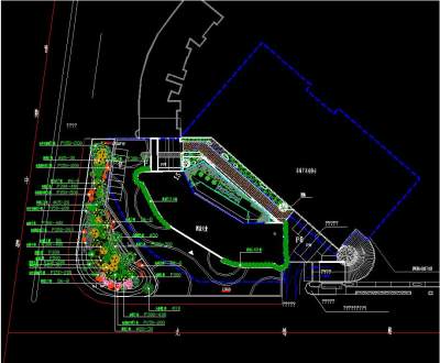 酒店景观工程施工图，酒店CAD工程规划方案
