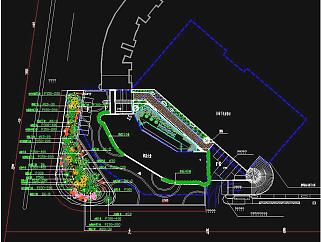 酒店景观工程施工图，酒店CAD工程规划方案