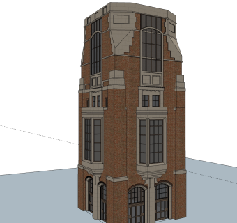 欧式别墅外观草图大师模型，SU模型免费下载