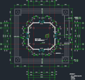 欧式观光塔施工图，观光塔CAD施工图纸下载