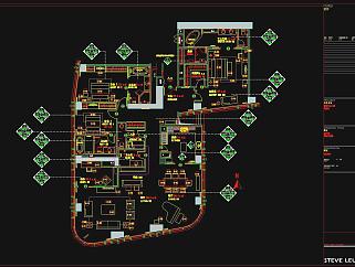 北京财富中心二期样板房装修CAD施工图，CAD建筑图纸免费下载
