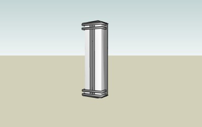 现代灯柱草图大师模型，灯柱sketchup模型下载