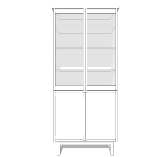 现代简约酒柜草图大师模型，酒柜su模型下载