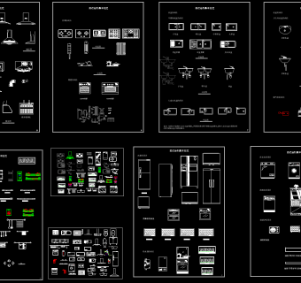 厨房橱柜样式CAD图库,CAD图库下载