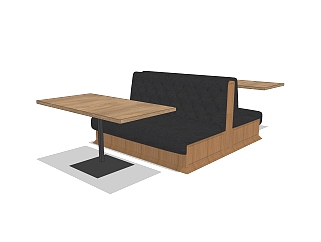 现代餐桌椅草图大师模型，餐厅桌子su模型下载