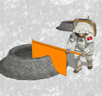 现代宇宙航天员草图大师模型，人物su模型免费下载