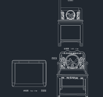 原创明清家具全套详细的CAD图库，家具CAD图纸下载