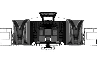现代舞台草图大师模型，舞台SU模型下载