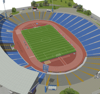 现代体育馆草图大师模型，体育馆sketchup模型免费下载