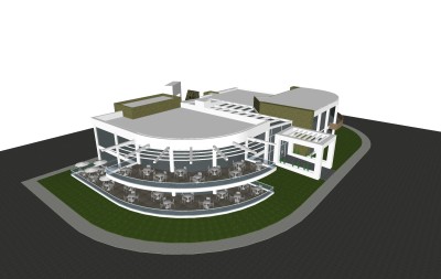 现代度假酒店草图大师模型，度假酒店sketchup模型免费下载