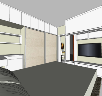  新中式客厅sketchup模型下载，客厅草图大师模型下载
