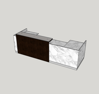  现代中式前台草图大师模型，前台sketchup模型