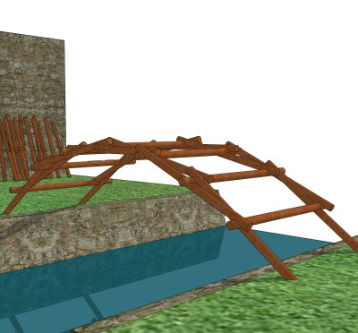 拱桥草图大师模型下载，sketchup拱桥模型分享