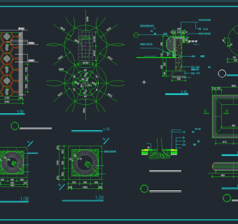 一个公园设计景观施工图,cad建筑图纸免费下载