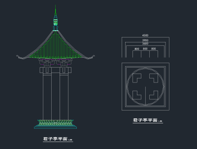 <a href=https://www.yitu.cn/su/7053.html target=_blank class=infotextkey>亭</a>子立面图<a href=https://www.yitu.cn/su/7392.html target=_blank class=infotextkey>平面</a>图.png
