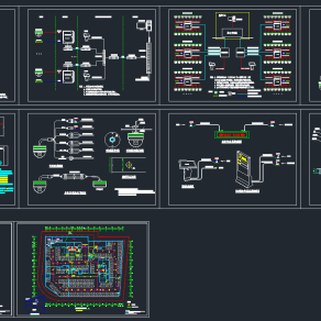 视频车位引导系统CAD图纸，车位引导系统CAD施工图纸下载