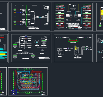 视频车位引导系统CAD图纸，车位引导系统CAD施工图纸下载