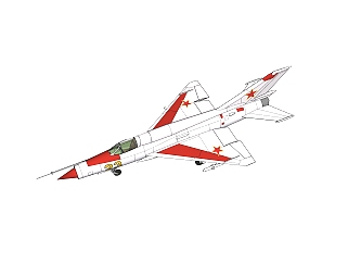 现代苏联米格-21<em>战斗机</em>su模型下载，<em>战斗机</em>草图大师...