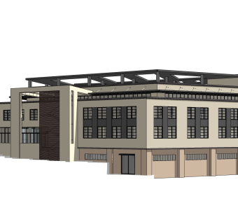 现代办公楼草图大师模型，办公楼sketchup模型免费下载