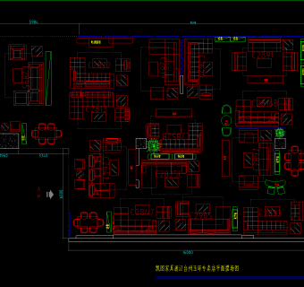 家具专卖店施工图，专卖店CAD图纸下载