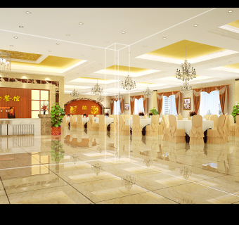 内蒙古现代酒店餐厅施工图，酒店餐厅CAD图纸下载