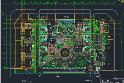 园林景观CAD施工图，园林景观CAD建筑图纸下载