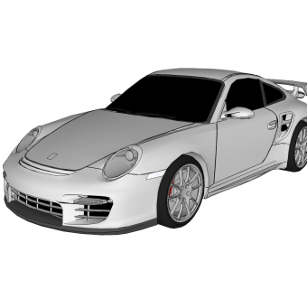 现代汽车免费su模型，现代汽车sketchup模型，汽车草图大师素材下载