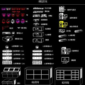 弱电智能化图库系统图块施工图