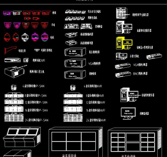 弱电智能化图库系统图块施工图