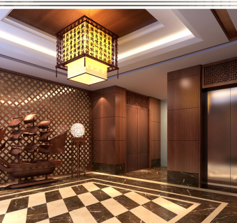 苏州豪华中式办公楼，办公楼CAD建筑图纸下载