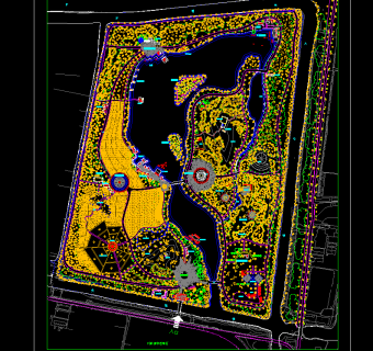 农业生态观光区绿化CAD施工图，绿化CAD施工图纸下载