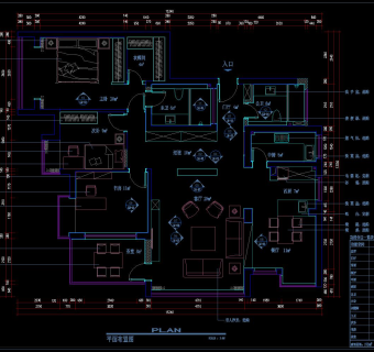 现代风格家装CAD施工图全套，CAD建筑图纸免费下载