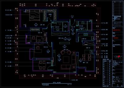 现代风格家装CAD施工图全套，CAD建筑图纸免费下载