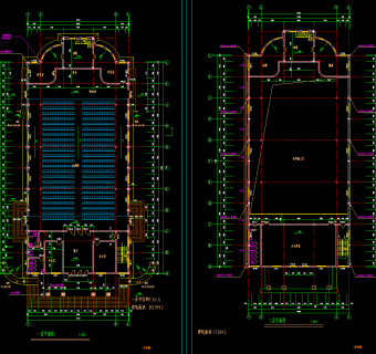 基督教堂建筑施工图，教堂CAD建筑图纸下载