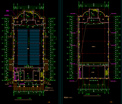 基督教堂建筑施工图，教堂CAD建筑图纸下载